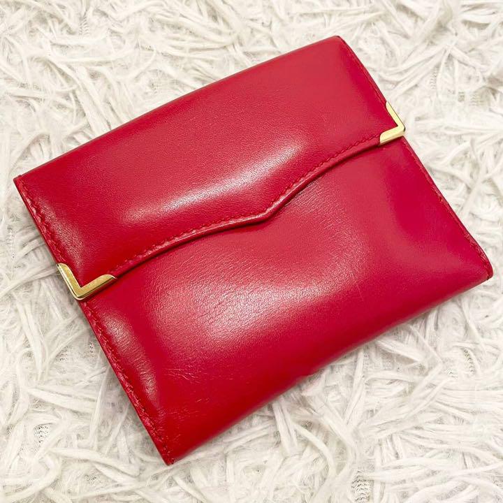 好評セール 新品未使用⭐️GUCCI インターロッキング オールレザー レッド 折り財布 ZM6z5-m50746580857 新作登場定番
