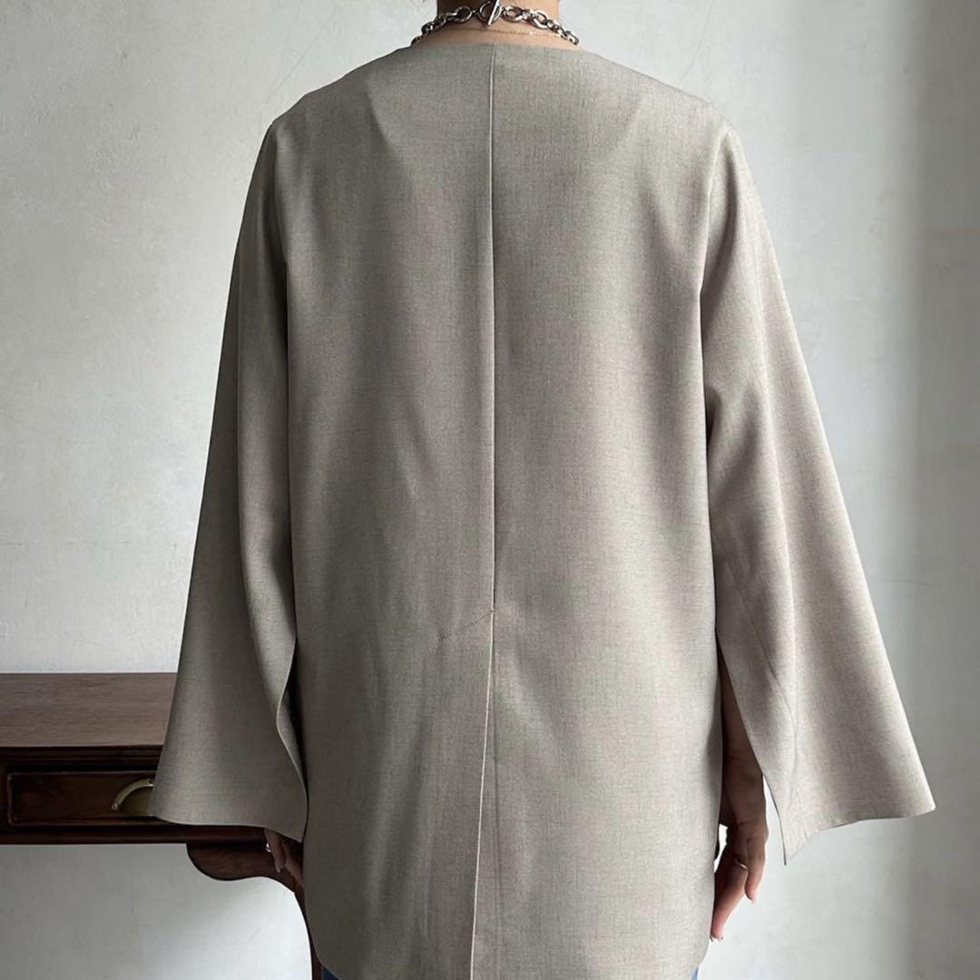 売り切り！DouDou スリット　ノーカラー　ジャケット