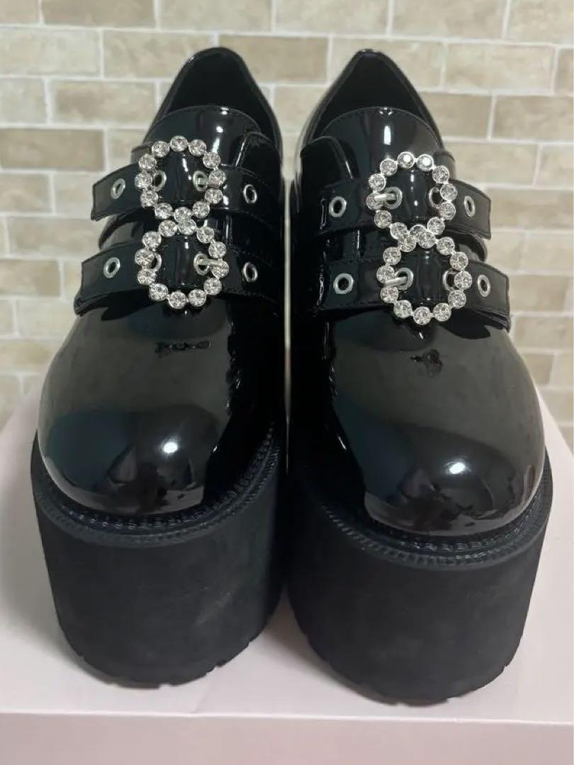 BUBBLES バブルス ダブルバックル厚底シューズ ヒール13cmサイズ