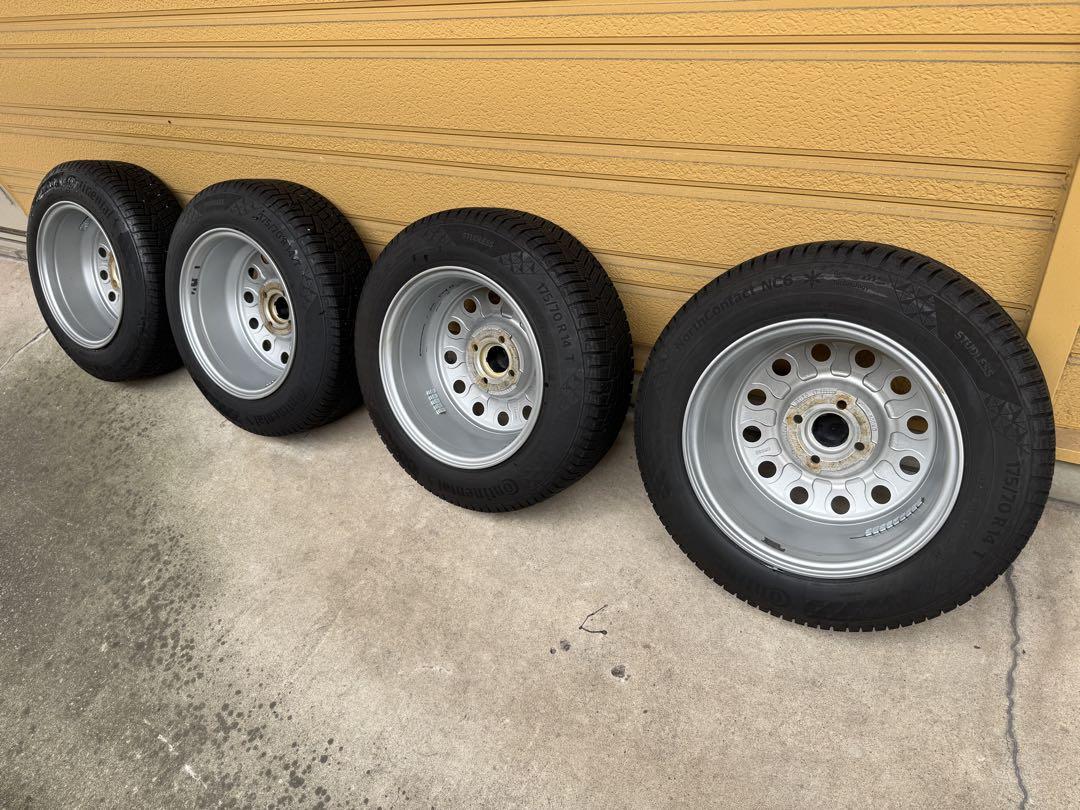 14×7JJ+20スタッドレスタイヤ4分山位175/70 R14 4本セット