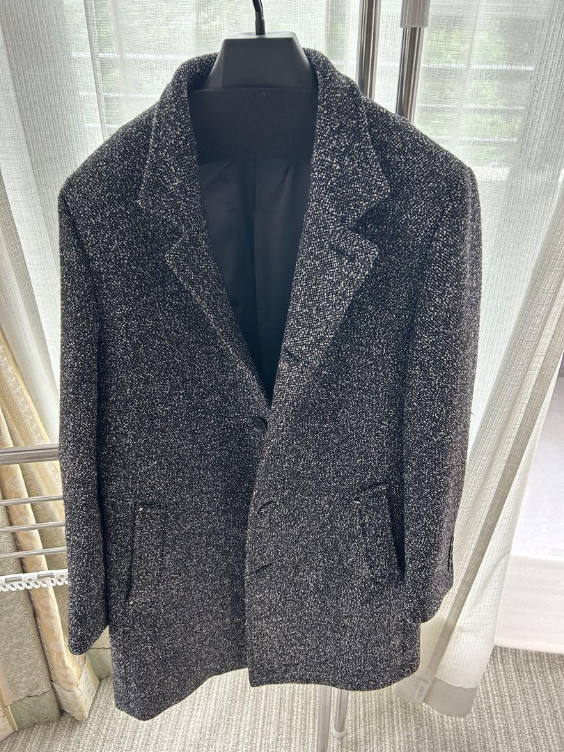 LANVIN en Bleu ダブルフェイス スタンドカラーコート