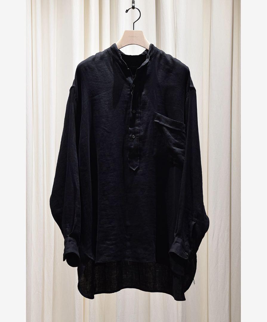 COMOLI 25SS リネンWクロスプルオーバーシャツ サイズ3 新品