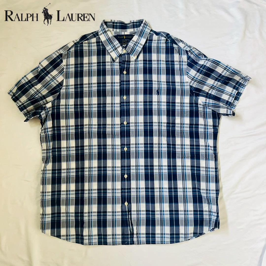 RALPH LAUREN ラルフローレン シアサッカー チェック 半袖シャツ