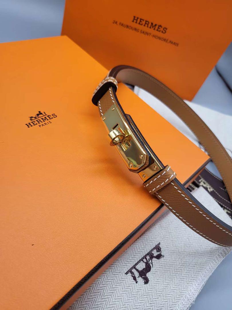 HERMES レザー ベルト ゴールド金具