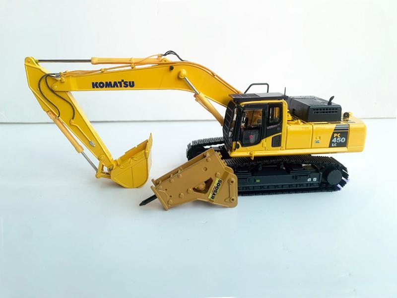 ミニカー 1/50 コマツ PC460LC-8 黄色ブレーカー付き