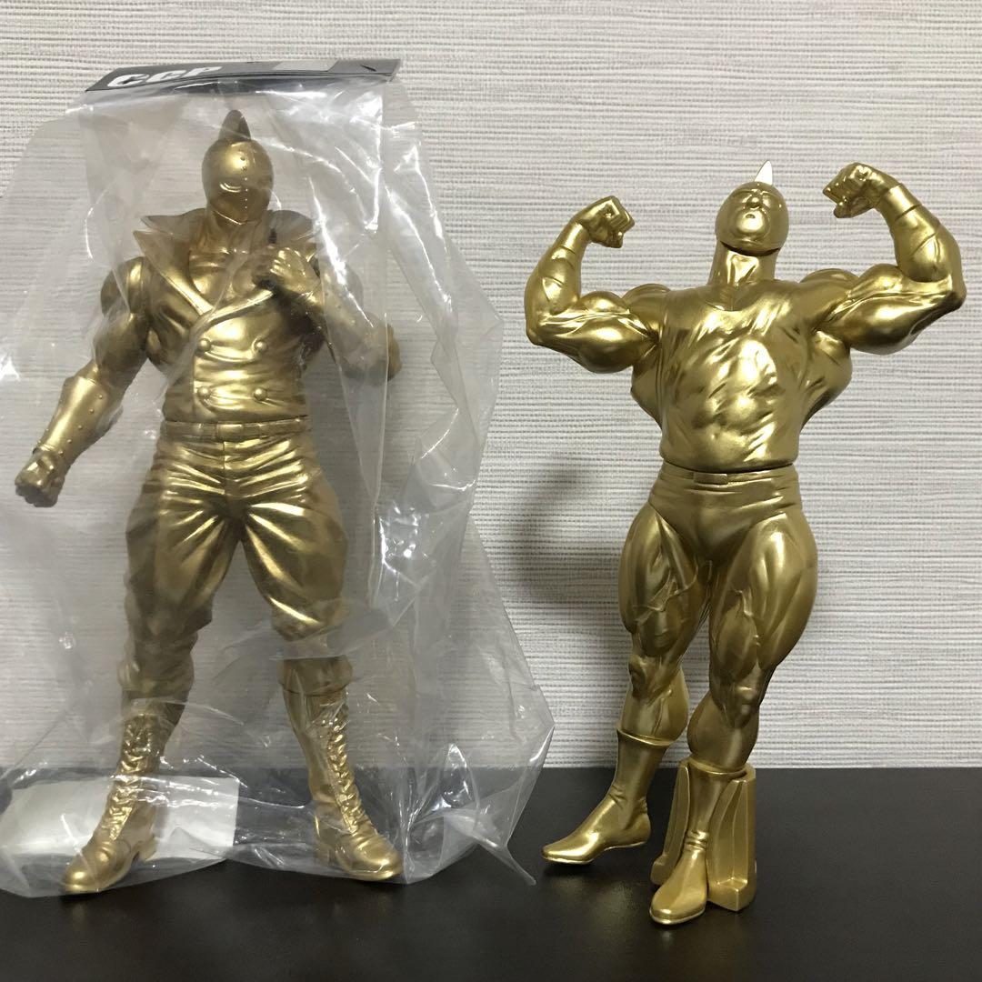 CCPキン肉マンソルジャーゴールド金色ソフビキン消しダイキャストキンケシキンソフ