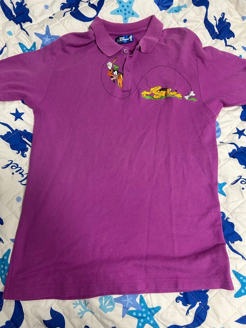 ディズニーランド　グーフィーポロシャツ　プルートポロシャツ　Lサイズ