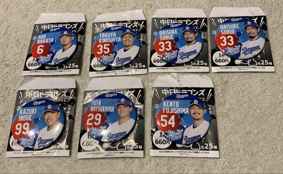 中日ドラゴンズ どらポジ応援！缶バッジくじ 缶バッジ 3個セット