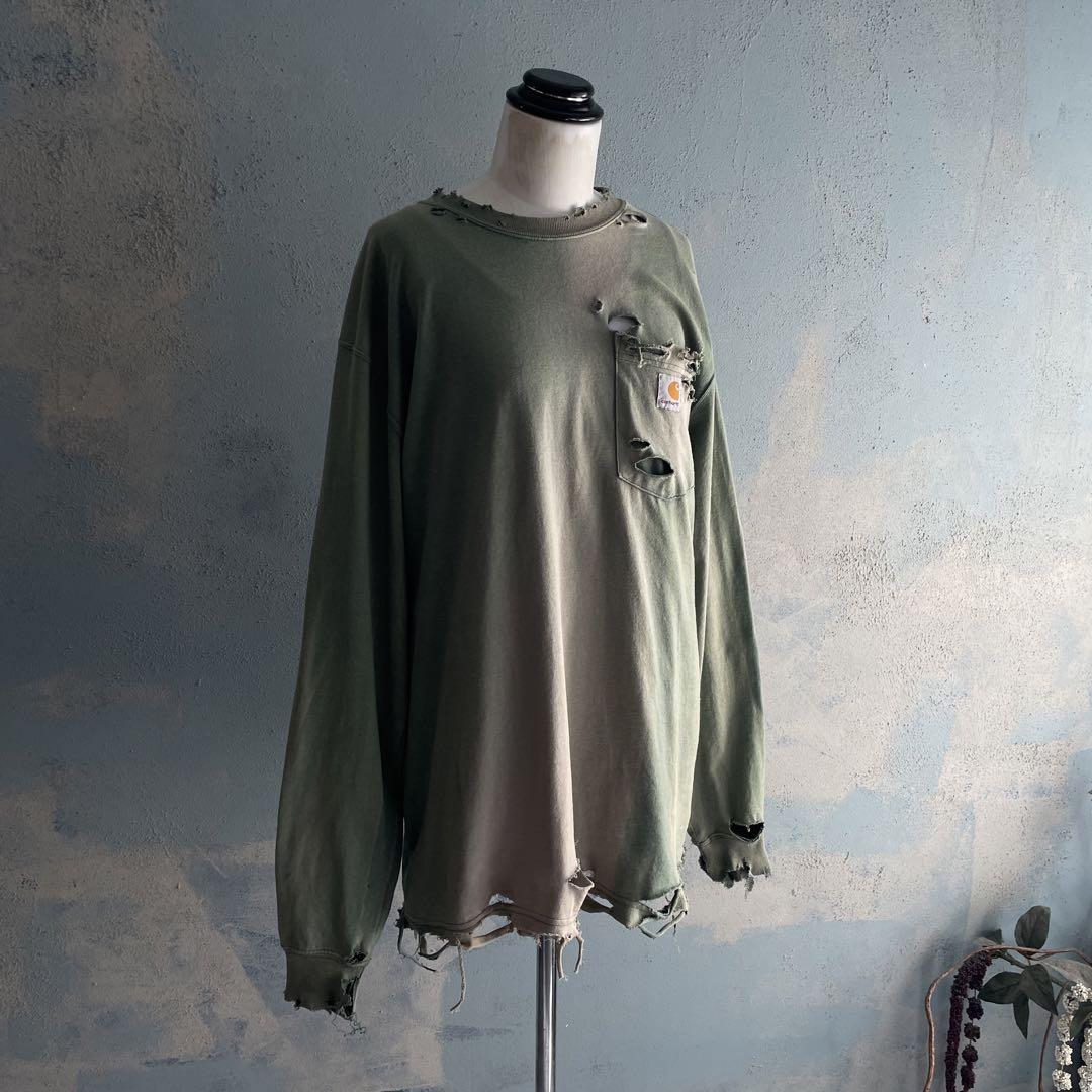Carhartt grunge ☆鬼フェード☆ロングスリーブt-shirt