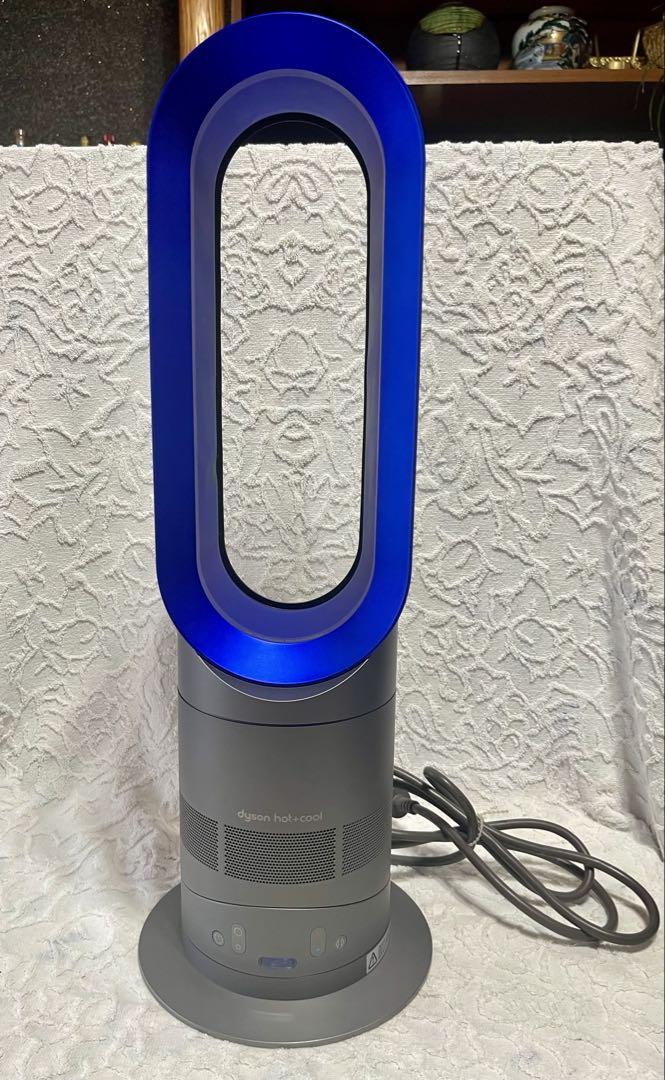Dyson hot+cool タワー型冷風機 青色 34度表示 10段階風速