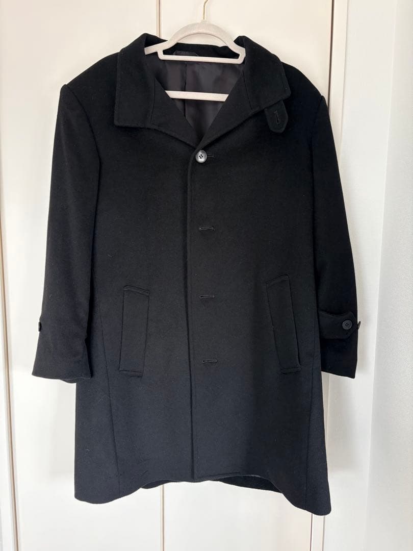 カシミヤ コート 黒 WIND ARMOR ニチワL
