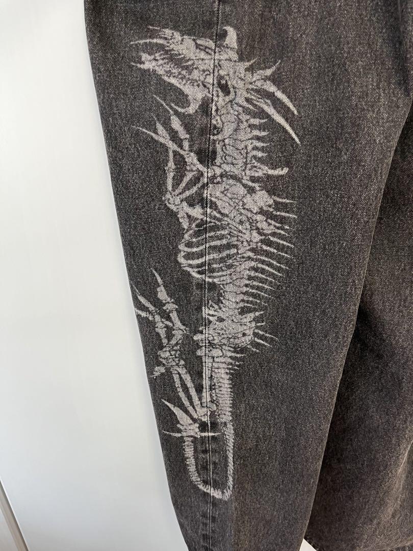 Aries ブラックデニムパンツ dragon jean