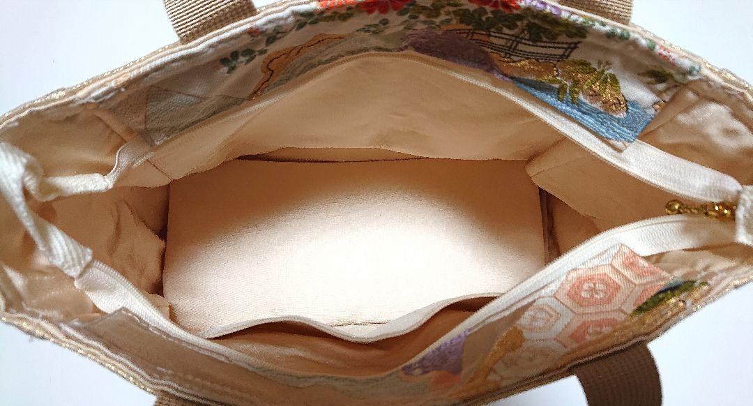 12日までの出品❤帯リメイクハンドバック❤お姫様❤ショルダー紐&底板つき❤