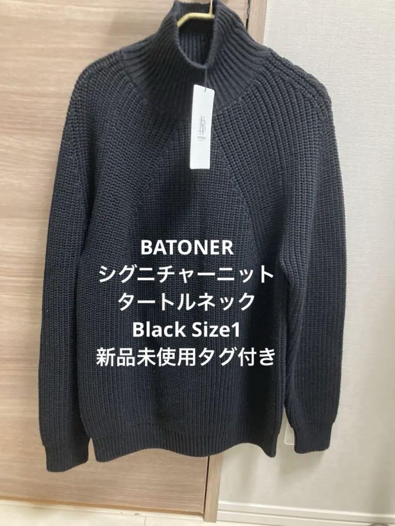 新品未使用タグ付き BATONER シグニチャー タートルネック Black