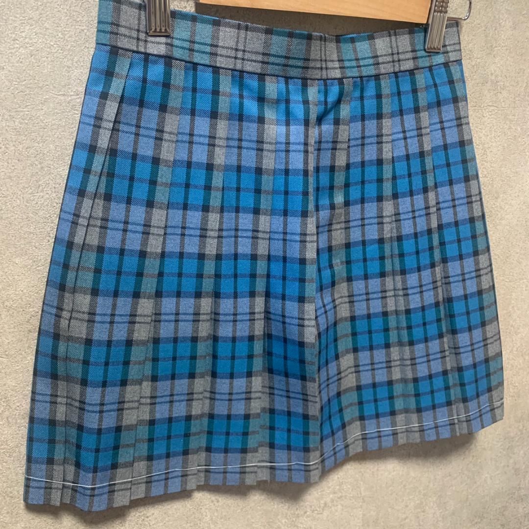 人気サイズ入荷【新品】新栄 高校 風 スカート 青チェック 制服 JK