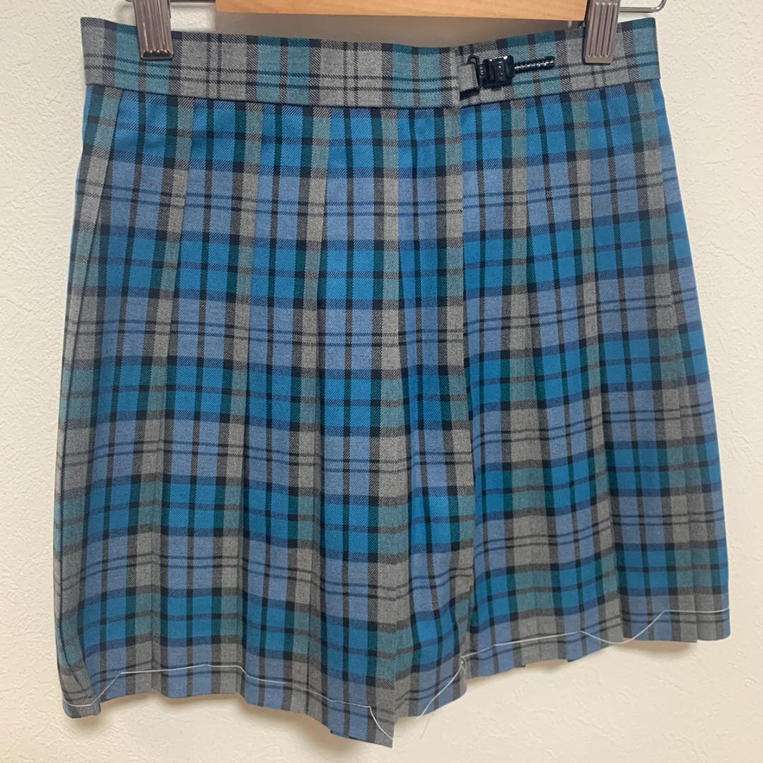 人気サイズ入荷【新品】新栄 高校 風 スカート 青チェック 制服 JK