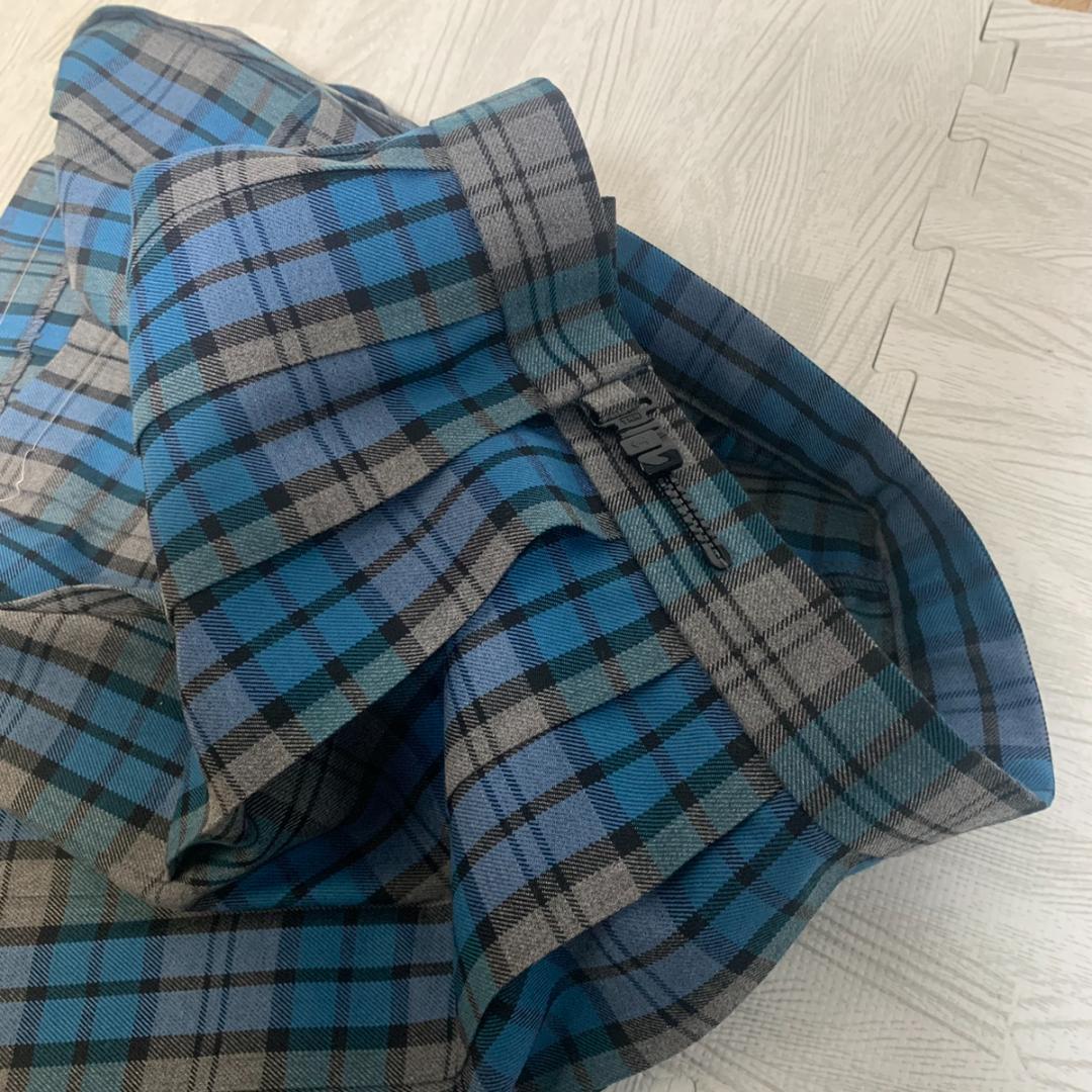 人気サイズ入荷【新品】新栄 高校 風 スカート 青チェック 制服 JK