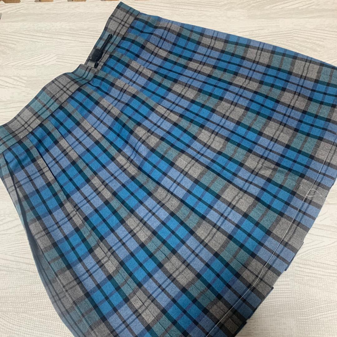 人気サイズ入荷【新品】新栄 高校 風 スカート 青チェック 制服 JK