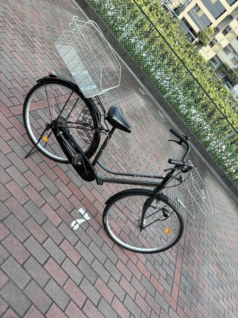 前後大型バスケット　お買い物仕様オートライトママチャリ(26㌅)お引取/配達可能