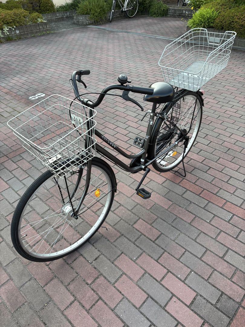前後大型バスケット　お買い物仕様オートライトママチャリ(26㌅)お引取/配達可能
