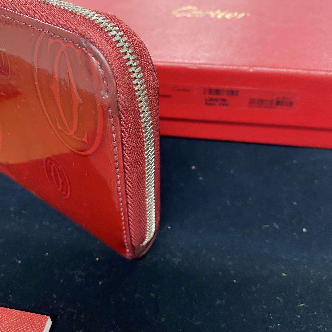 ⭐️ 極美品 カルティエ ハッピーバースデー ラウンドファスナー 長財布 鑑定済 Cartier カルティエ 財布 ブラック 黒 メンズ レディース