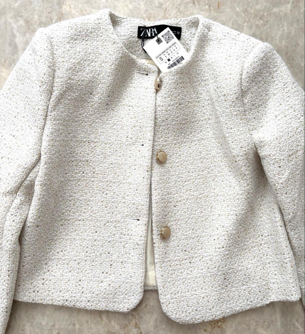 ZARA スパンコールブレザー