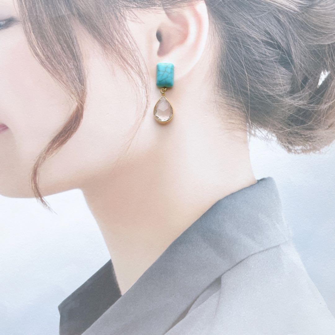 NO.534 ハンドメイド ピアス レジン お花 黄色 推し活
