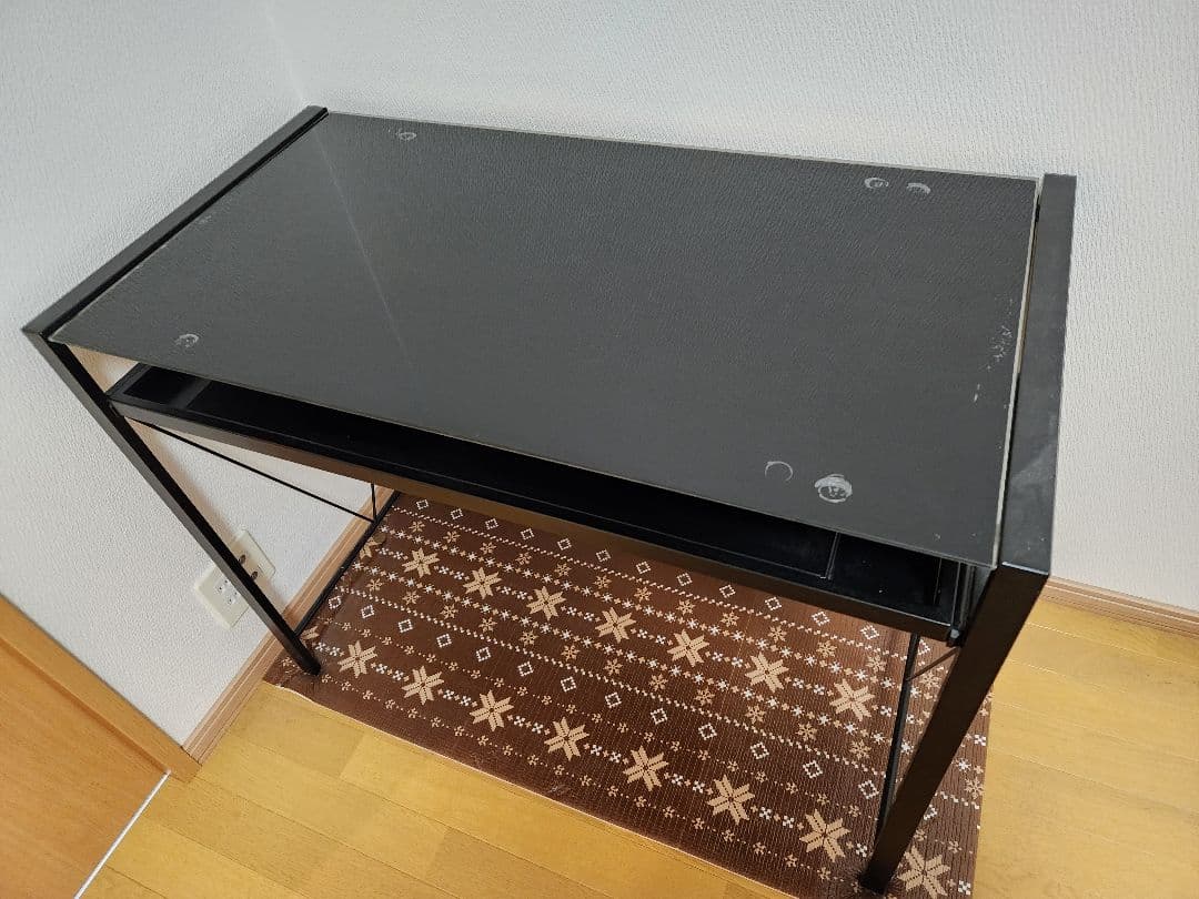 ガラス天板 パソコンデスク