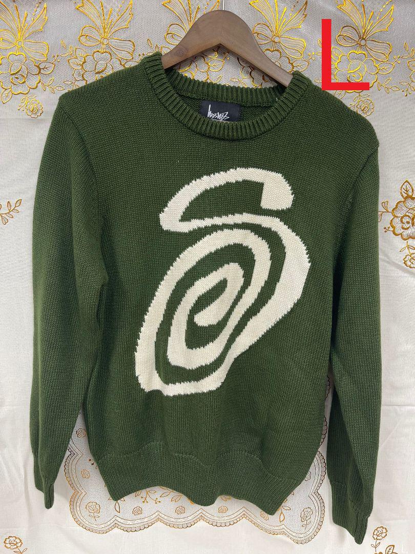 新品STUSSY CURLY S SWEATER ニット セーター L