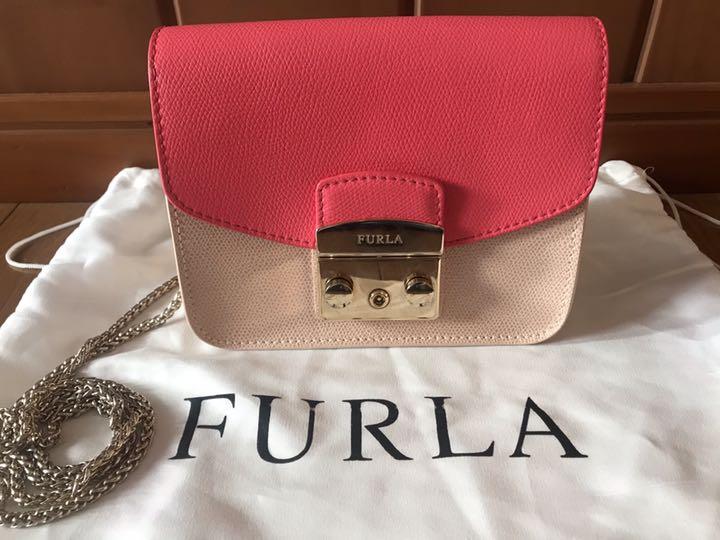 FURLA◇メトロポリス/カスタマイズフラップ/ショルダーバッグ/レザー