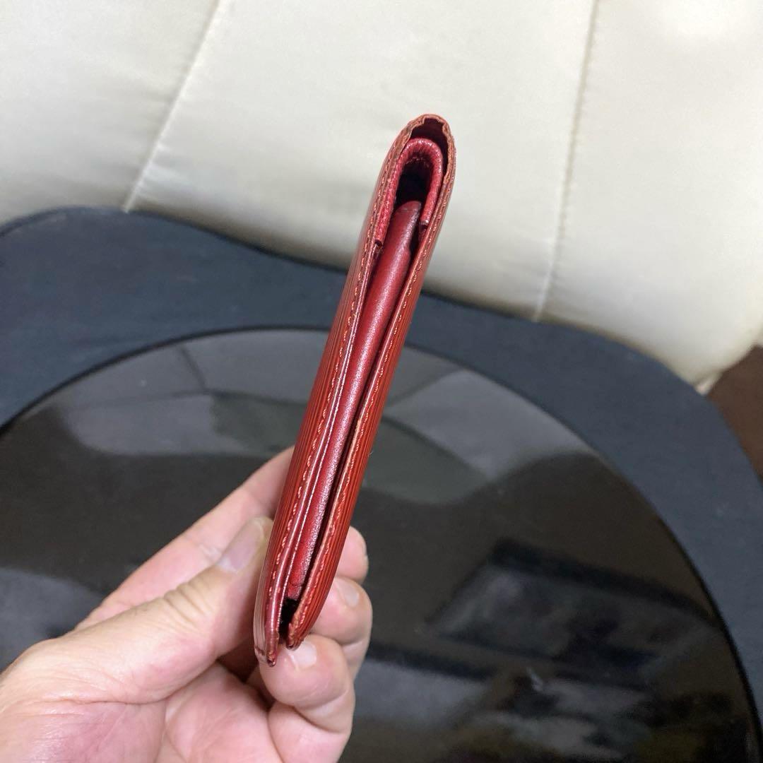 ⑦☆美品☆マルコ☆エピ レッド♪2つ折り財布★コインポケットあり