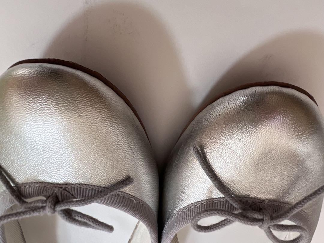 Repetto シルバー バレエシューズ