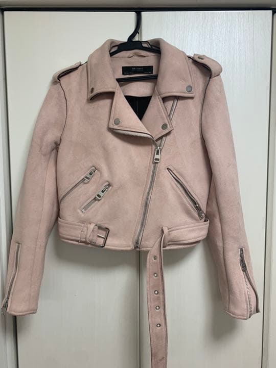メルカリ Zara スエード ライダースジャケット M くすみピンク ザラ 1 800 中古や未使用のフリマ