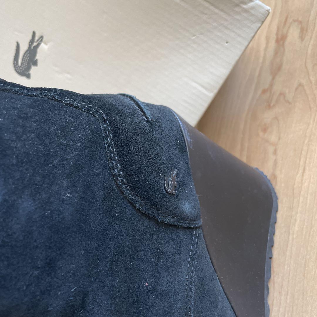 LACOSTE 黒 スエード レースアップ ブーツ