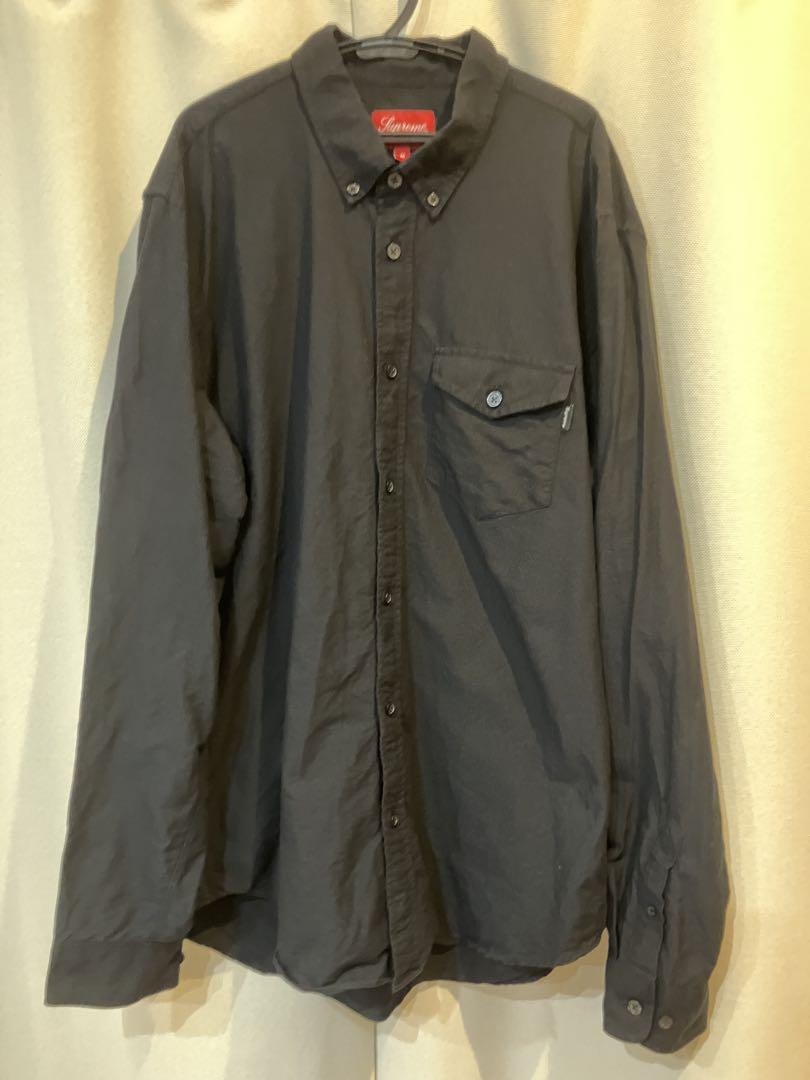 Supreme ブラック ボタンシャツ M