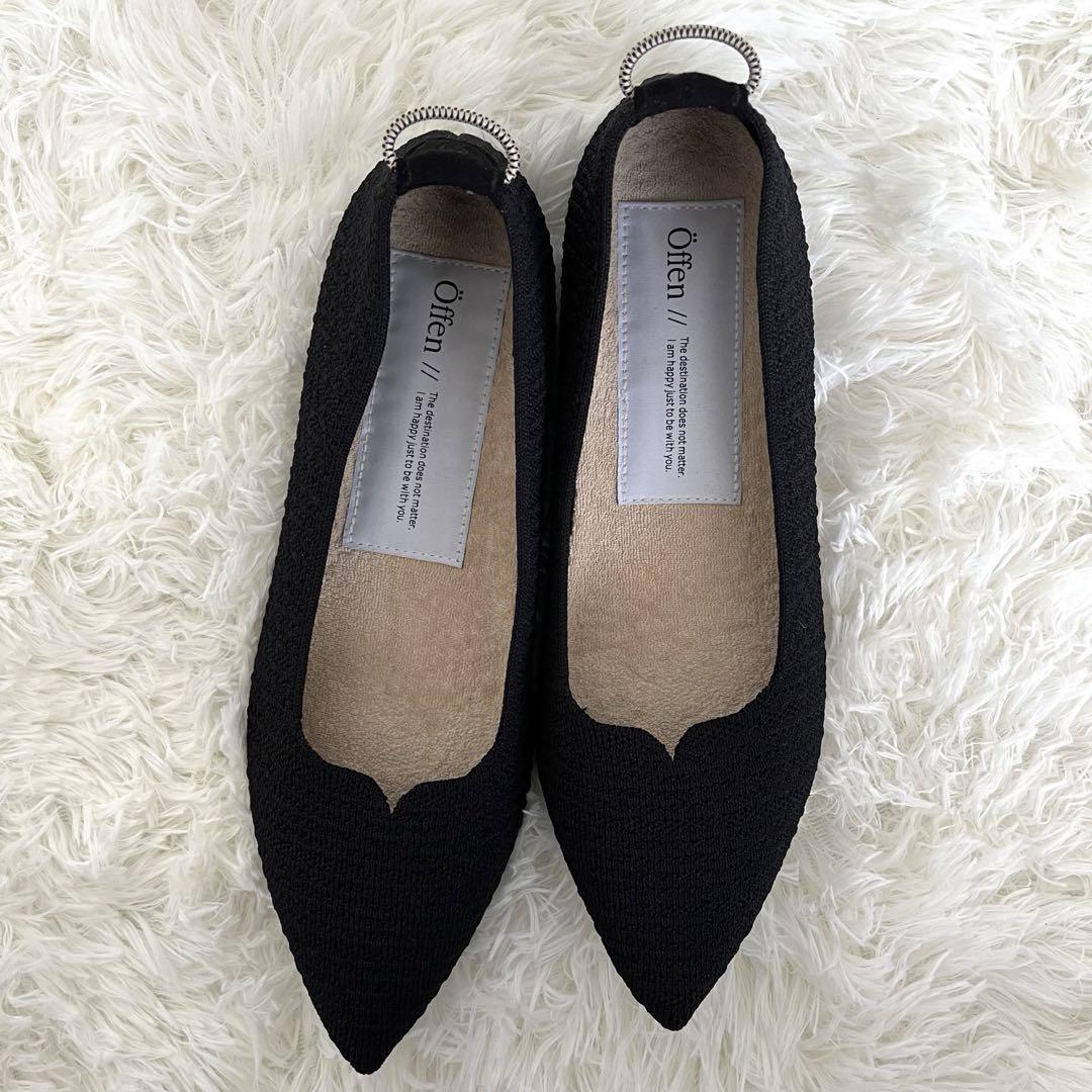 【美品】✨ Öffen  オッフェン　41   フラット　ブラック　パンプス