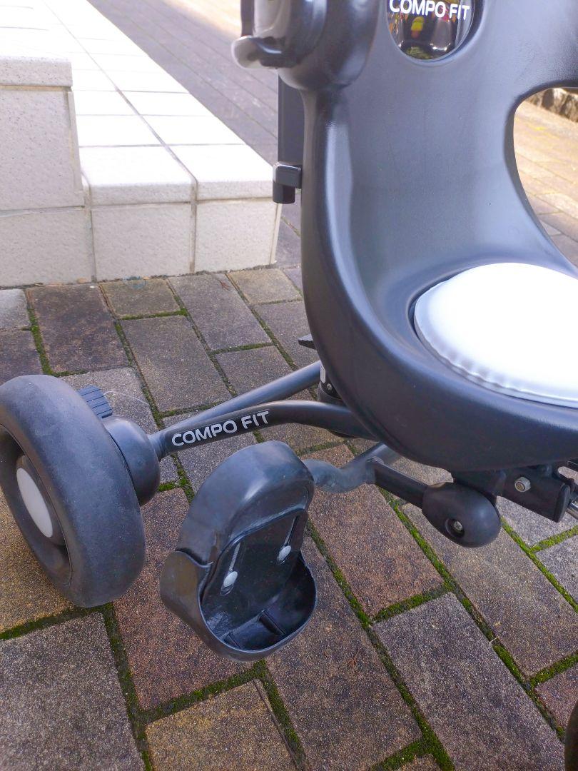 コンポフィット2 ides アイデス　三輪車 グレー 折り畳み 子ども ベビー