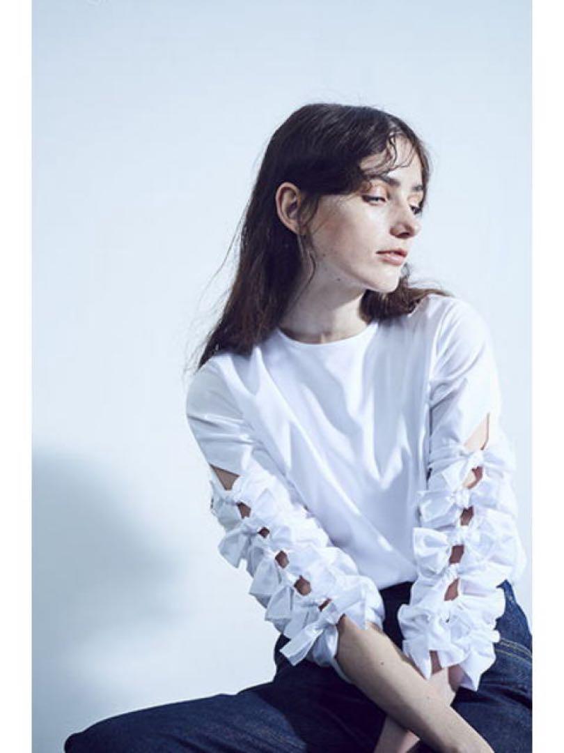 FORMO フォルモCouture Blouse 袖リボン ネイビー