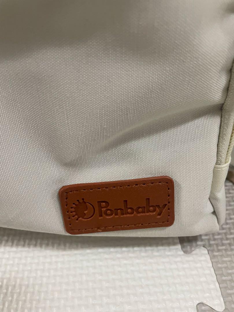 Ponbaby 大容量27Lツインズマザーズバッグ ミルキーホワイト