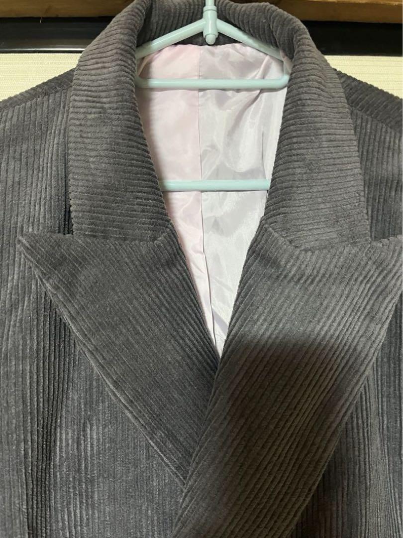 HTH original corduroy jacket チャコール