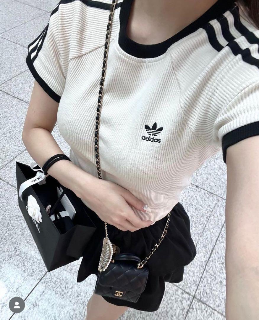 adidas ニットTシャツ ホワイト