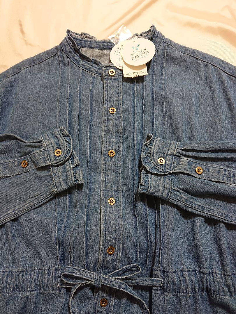 新品♡ SM2 デニムスタンドカラータックワンピース
