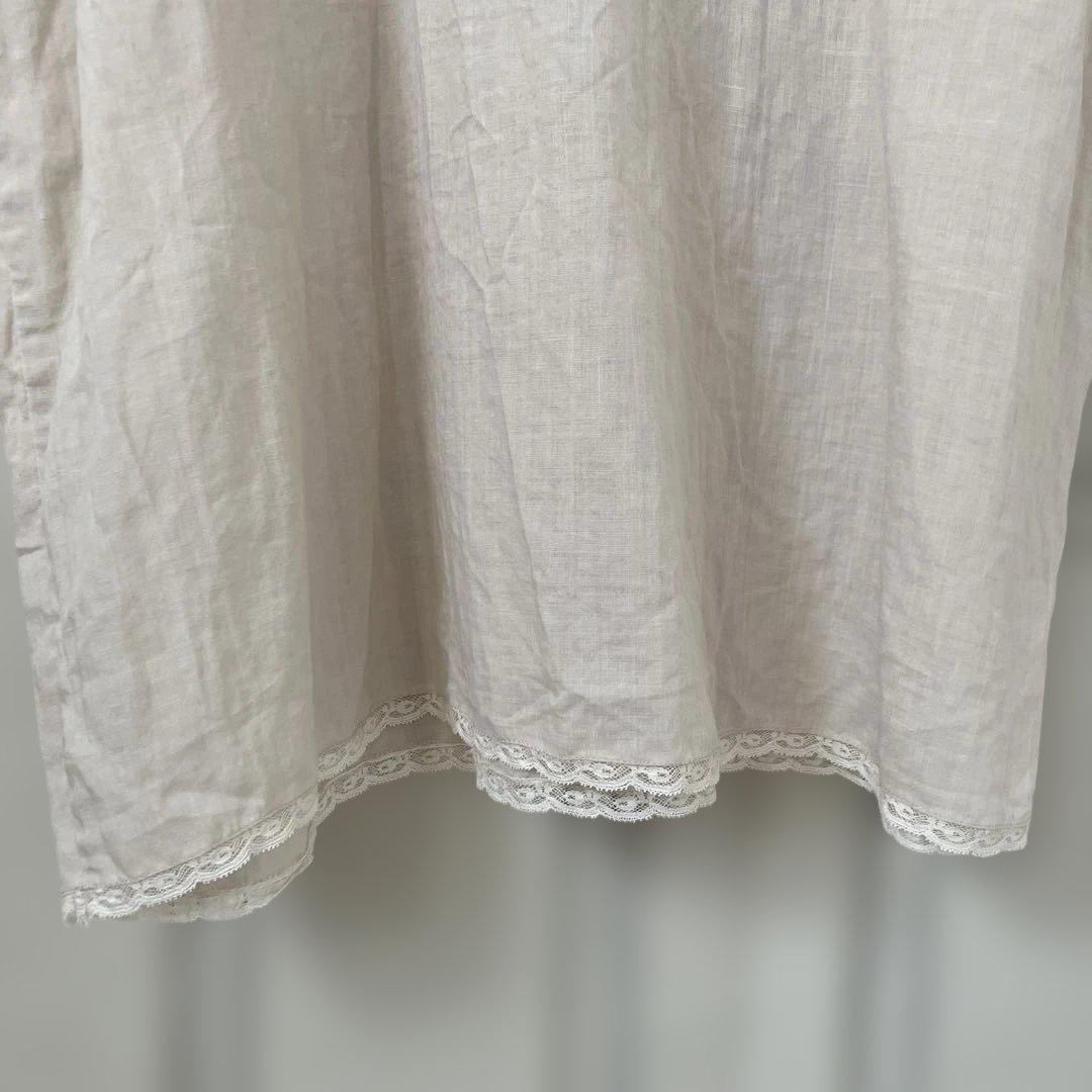 専用です。TOWAVASE leavers dress リネン ベージュ - メルカリ