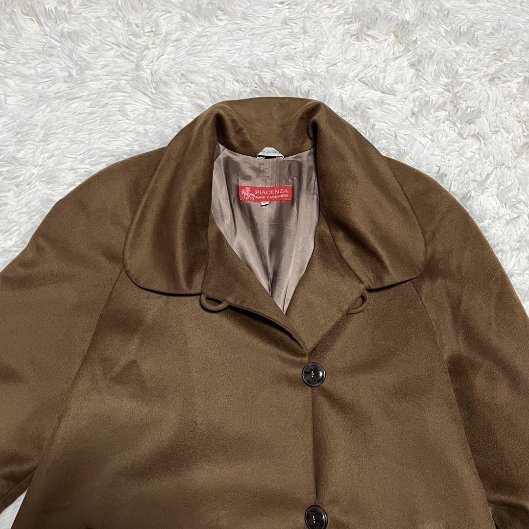美品】PIACENZA ピアチェンツァ カシミヤ100% ステンカラーコート