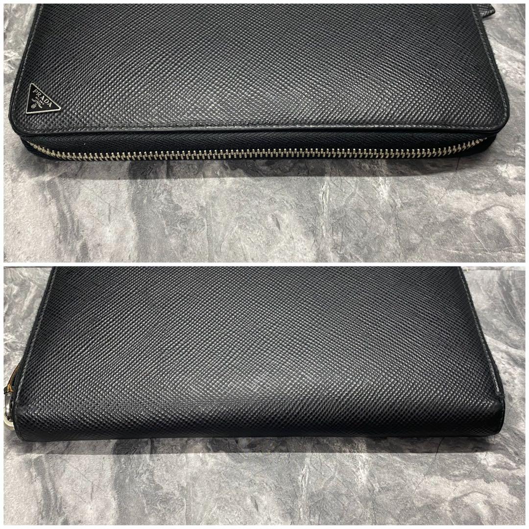 美品✨️プラダ オーガナイザー 長財布 ブラック 三角ロゴ バイ