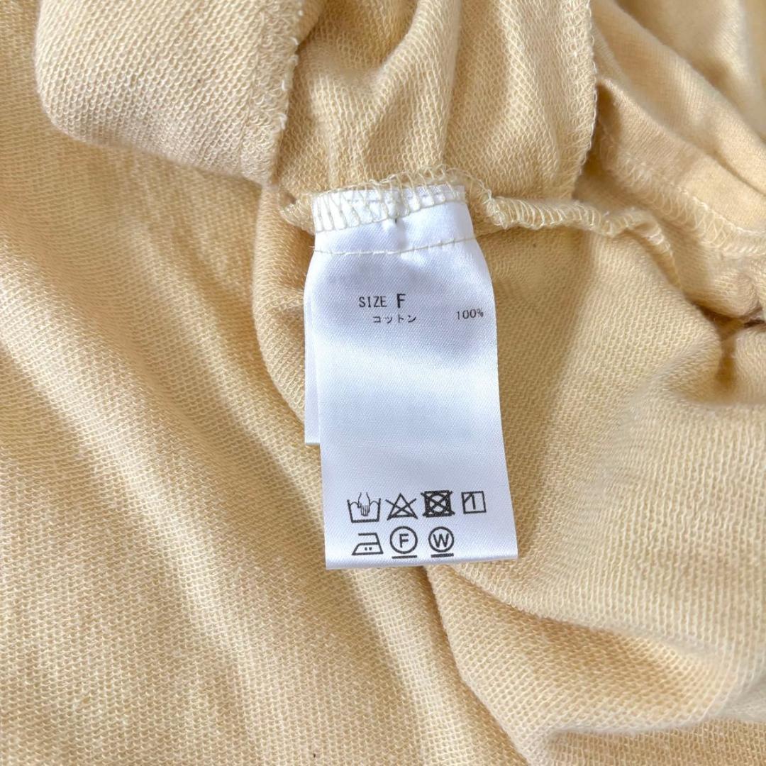 BEARDSLEY 後パールドットボタンカットソー イエロー ビアズリー 長袖 トップス BEARDSLEY 後パールドットボタンカットソー イエロー ビアズリー 長袖 トップス