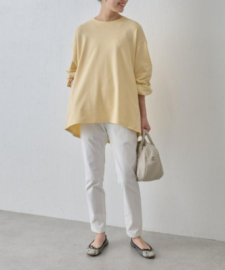 BEARDSLEY 後パールドットボタンカットソー イエロー ビアズリー 長袖 トップス BEARDSLEY 後パールドットボタンカットソー イエロー ビアズリー 長袖 トップス