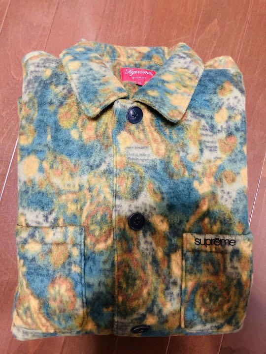 新品高品質 supreme 21FW Paisley Fleece shirt XL TAN AjFuk-m50821189660 在庫あ得価
