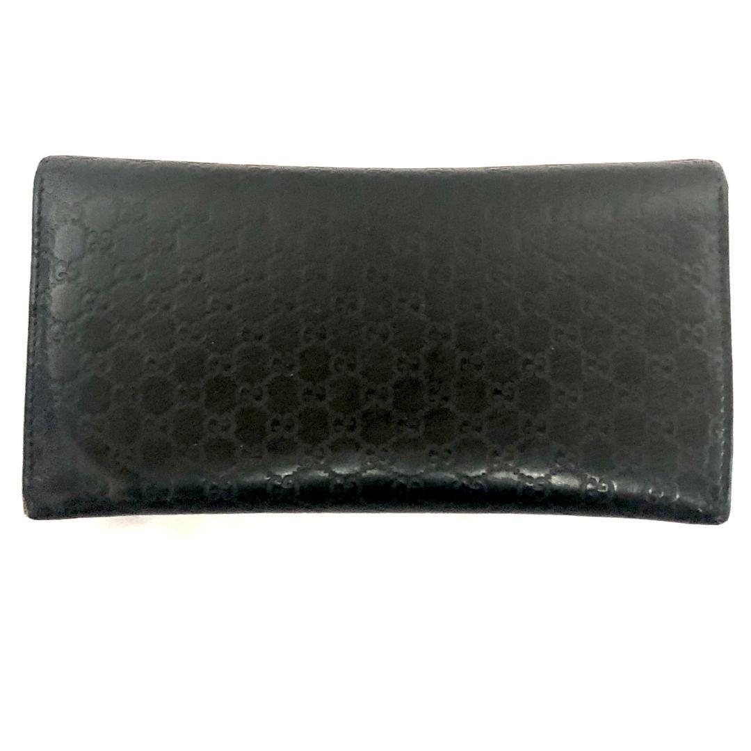 GUCCI グッチ 449396 GGシグネチャー マイクロシマ 長財布レザー