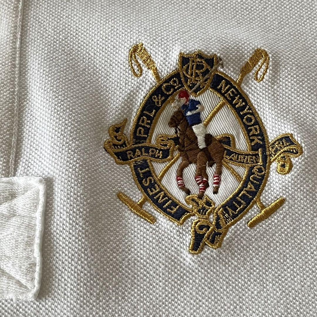 RALPH LAUREN ラルフローレン スキニーポロ 半袖ポロシャツ 白 L RALPH LAUREN ラルフローレン スキニーポロ 半袖ポロシャツ 白 L